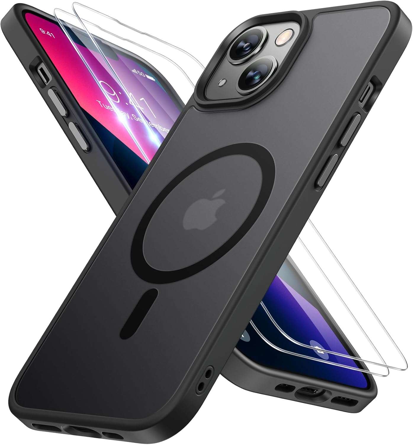 Miracase Magnetic iPhone 14 Case with Protectors