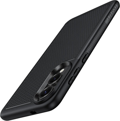 FNTCASE for Galaxy A17/A16 5G Phone Case - Samsung A17 Military Grade Drop Protection, 14ft Drop Tested, Screen Protector Included, Anti-Slip Matte Textured, TPU+PC Dual Layer Shockproof Cover (Black)