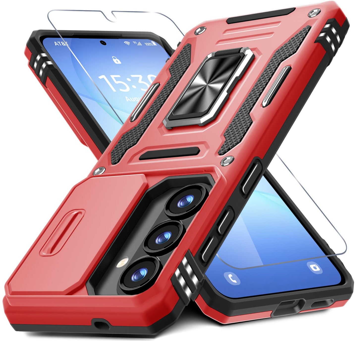 ###DEERLAMN Galaxy A17 Case with Slide Cover-Black