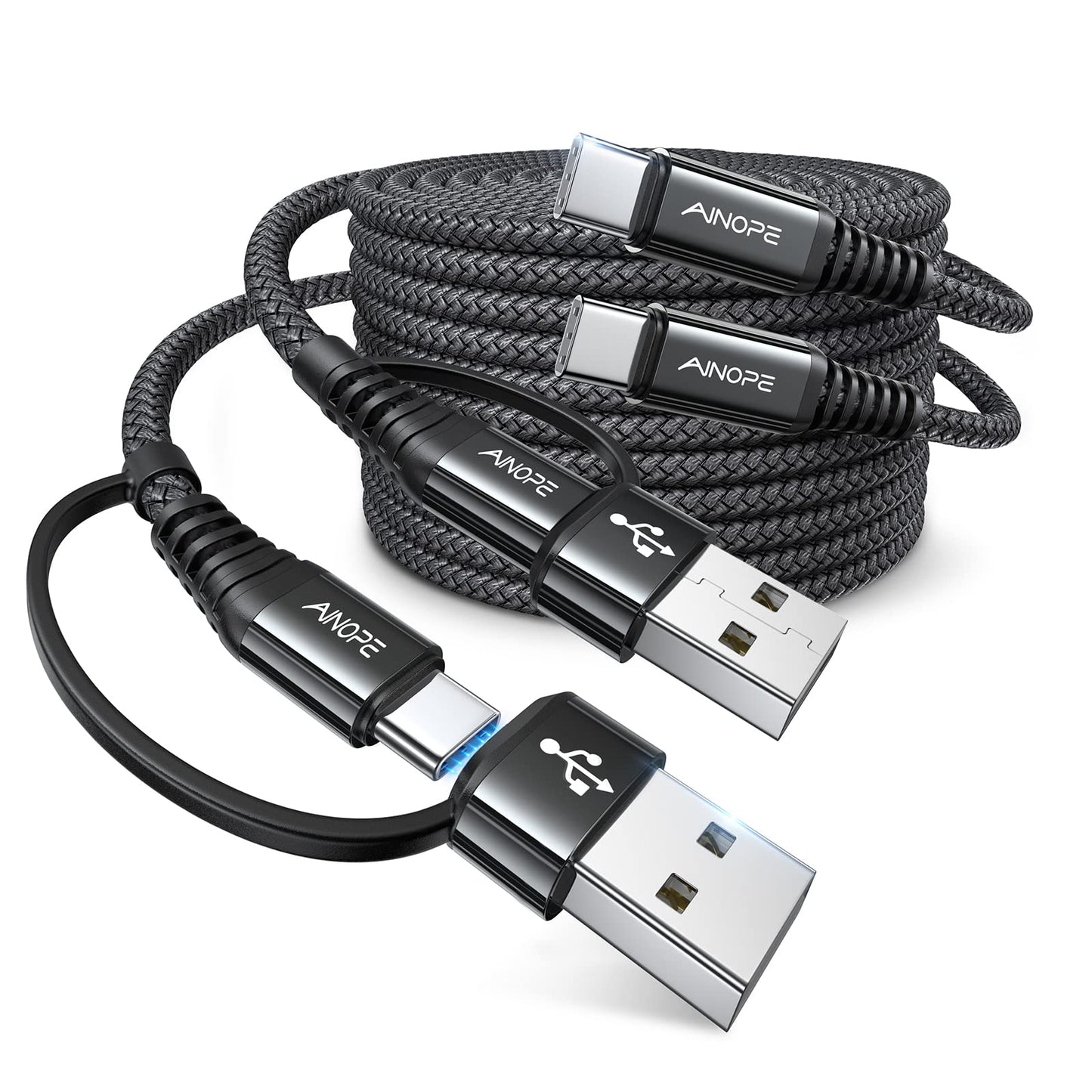 AINOPE 10FT Fast Charge USB C Cable & Adapter - Small Enterprise
