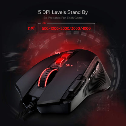 Redragon M612 PRO Swift RGB: 9-Button Gaming Mouse