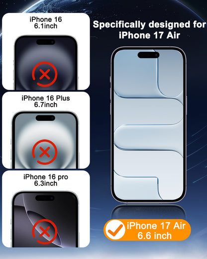 SIBEITU 3+3 Pack Screen Protector for iPhone 17 6.3 Inch Tempered Glass