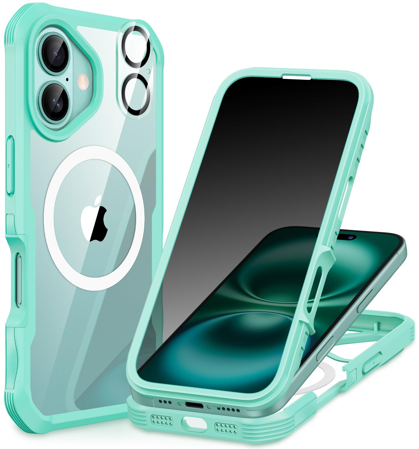 CENHUFO Privacy iPhone 14/13 Case with Glass Protector