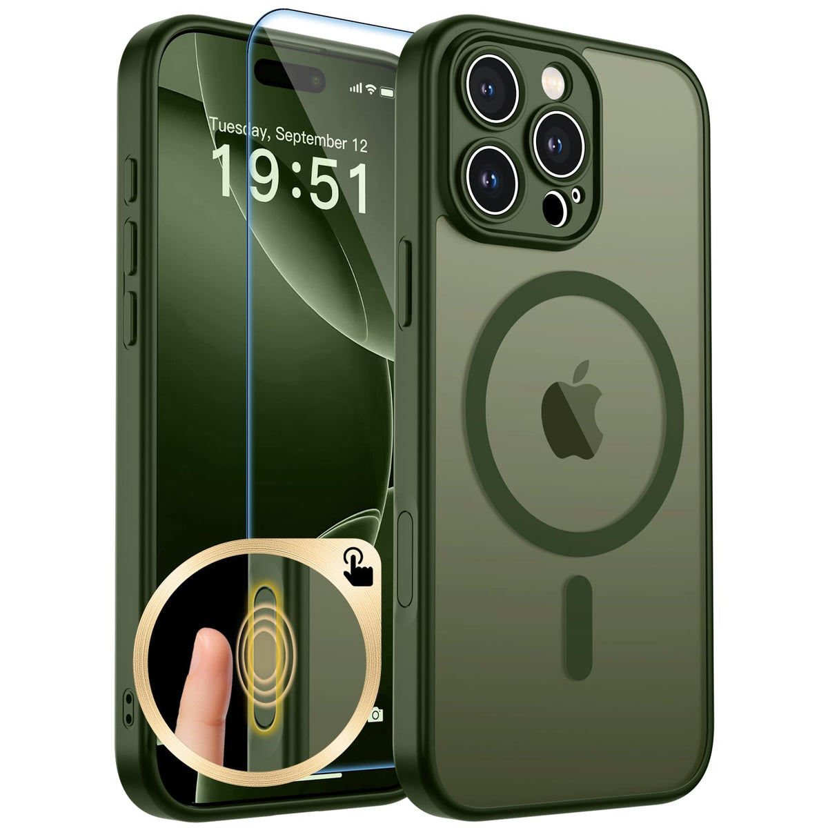 zapica Magnetic for iPhone 17 Pro Max Case, Gray