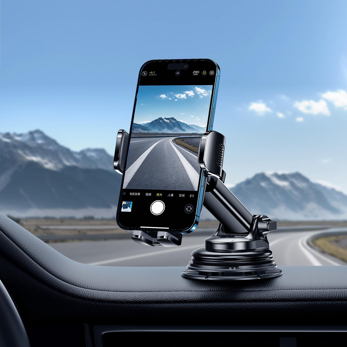 Qifutan Cell Phone Holder for Car Mount Car Vent Phone Mount, 360° Rotatable, Hands-Free Air Vent Holder for iPhone Smartphones Camera Mounts(4-7 Inch)