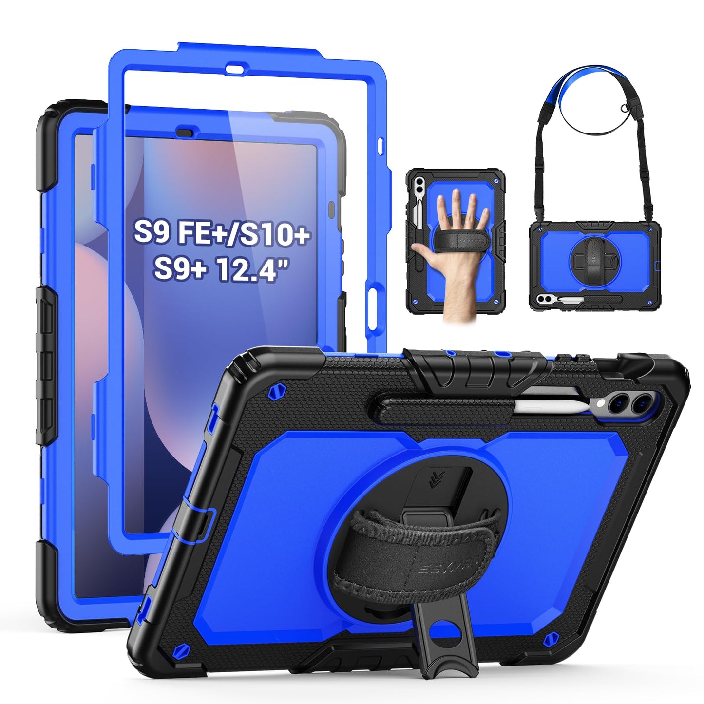 SEYMAC Heavy Duty Case for Galaxy Tab A9 8.7 2023, Blue