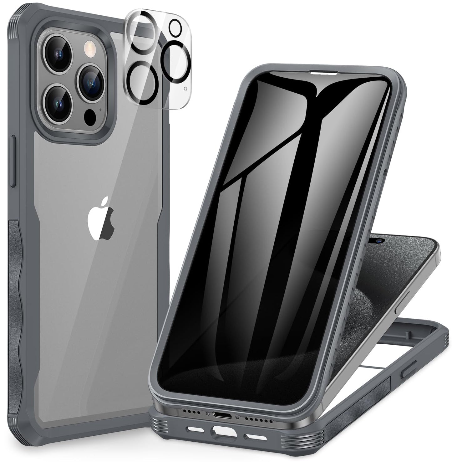 CENHUFO Privacy iPhone 14/13 Case with Glass Protector
