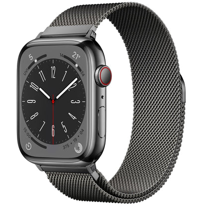 Original Stainless Steel Loop for Apple Watch Band 38mm 40mm 41mm 42mm 44mm 45mm 49mm, Magnetic Clasp Replacement Bands for iwatch Series Ultra SE 8 7 6 5 4 3 2 1, Women & Men Watch Strap for Apple