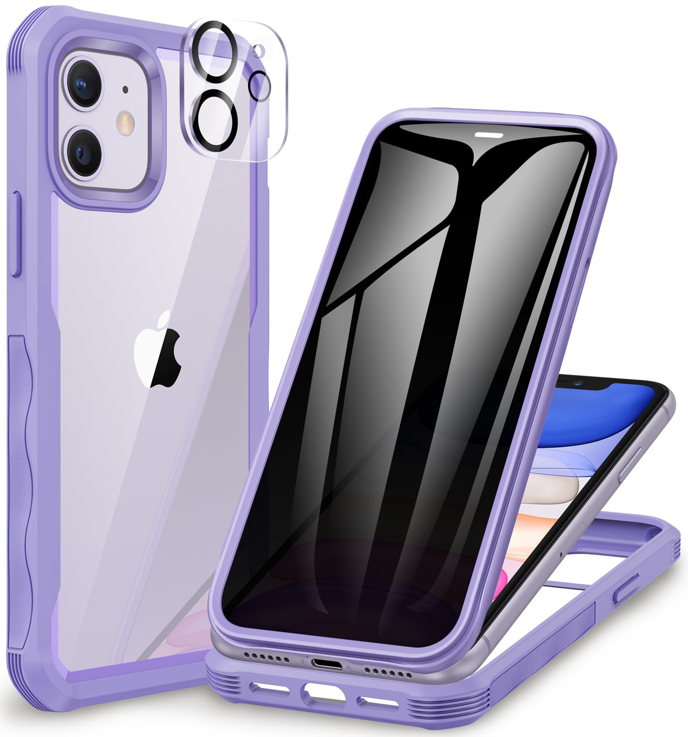 CENHUFO Privacy iPhone 14/13 Case with Glass Protector