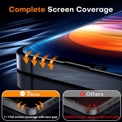 TOCOL Privacy Shield 9H Glass for iPhone 15 - 2 Pack - Small Enterprise