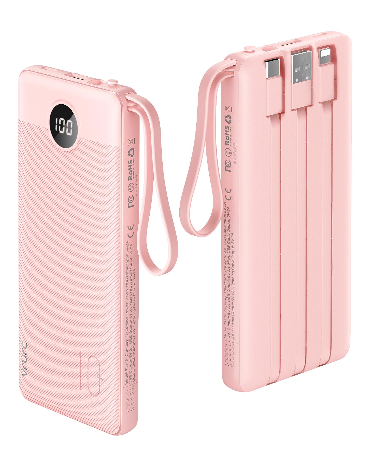 ChargeMate 10000mAh: Portable Power Bank for All Devices - Pink - Small Enterprise
