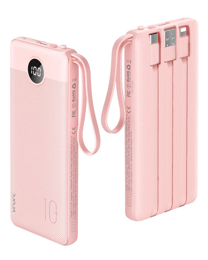 ChargeMate 10000mAh: Portable Power Bank for All Devices - Pink - Small Enterprise