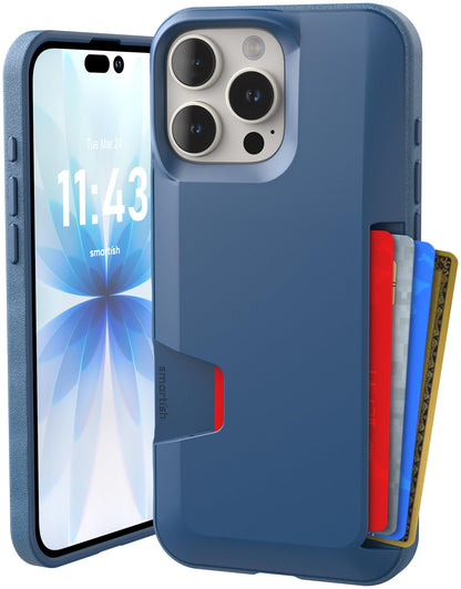 Smartish iPhone 18 Pro/17 Pro Wallet Case, Wallet Slayer V1, Cherry Blossom
