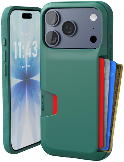 Smartish iPhone 18 Pro/17 Pro Wallet Case, Wallet Slayer V1, Cherry Blossom