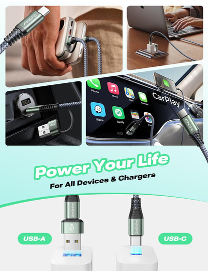 AINOPE 10FT Fast Charge USB C Cable & Adapter - Small Enterprise