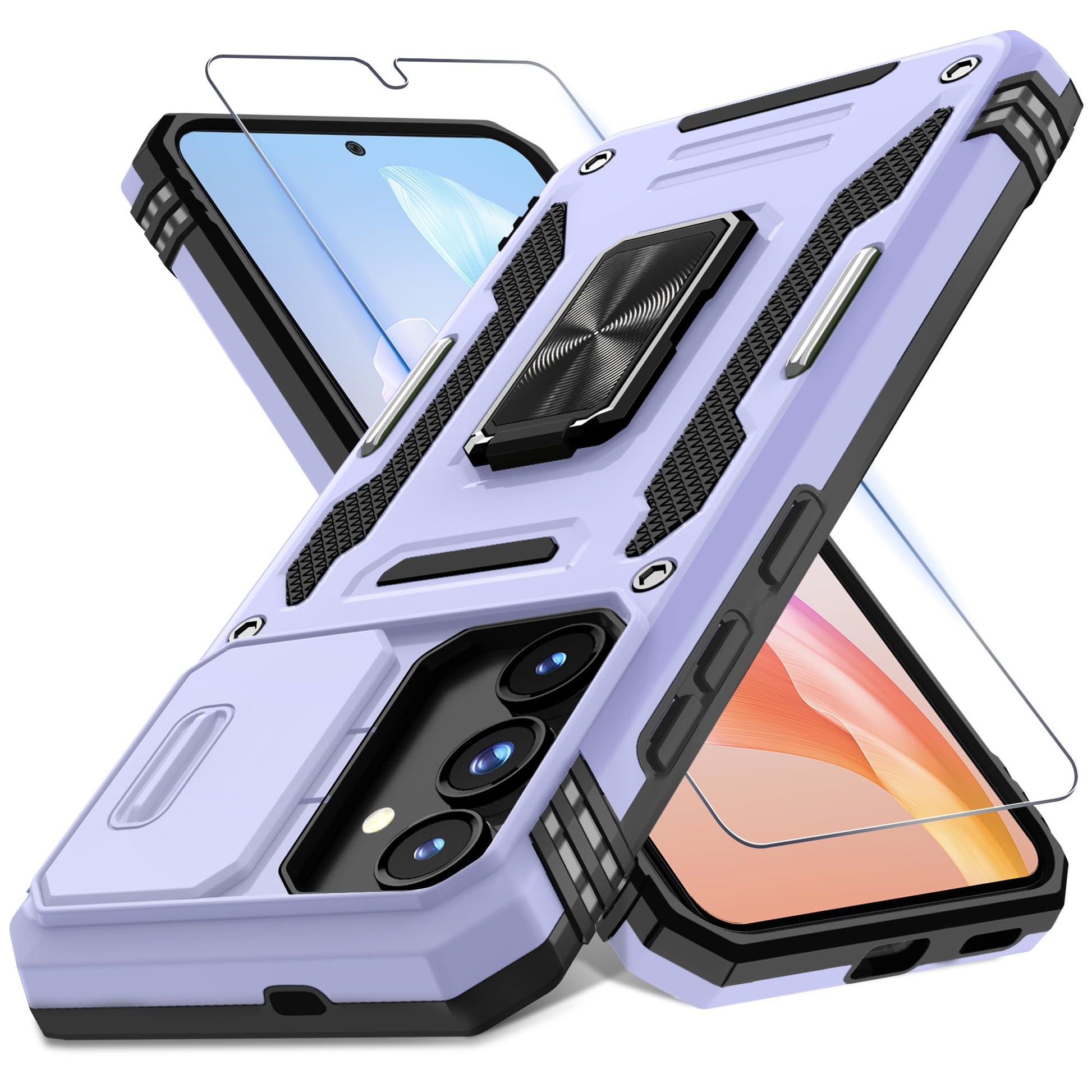 ###DEERLAMN Galaxy A17 Case with Slide Cover-Black
