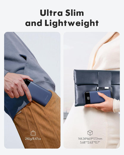 TravelMax 10K: Slim Power Bank w/ Built-in Cables - Small Enterprise