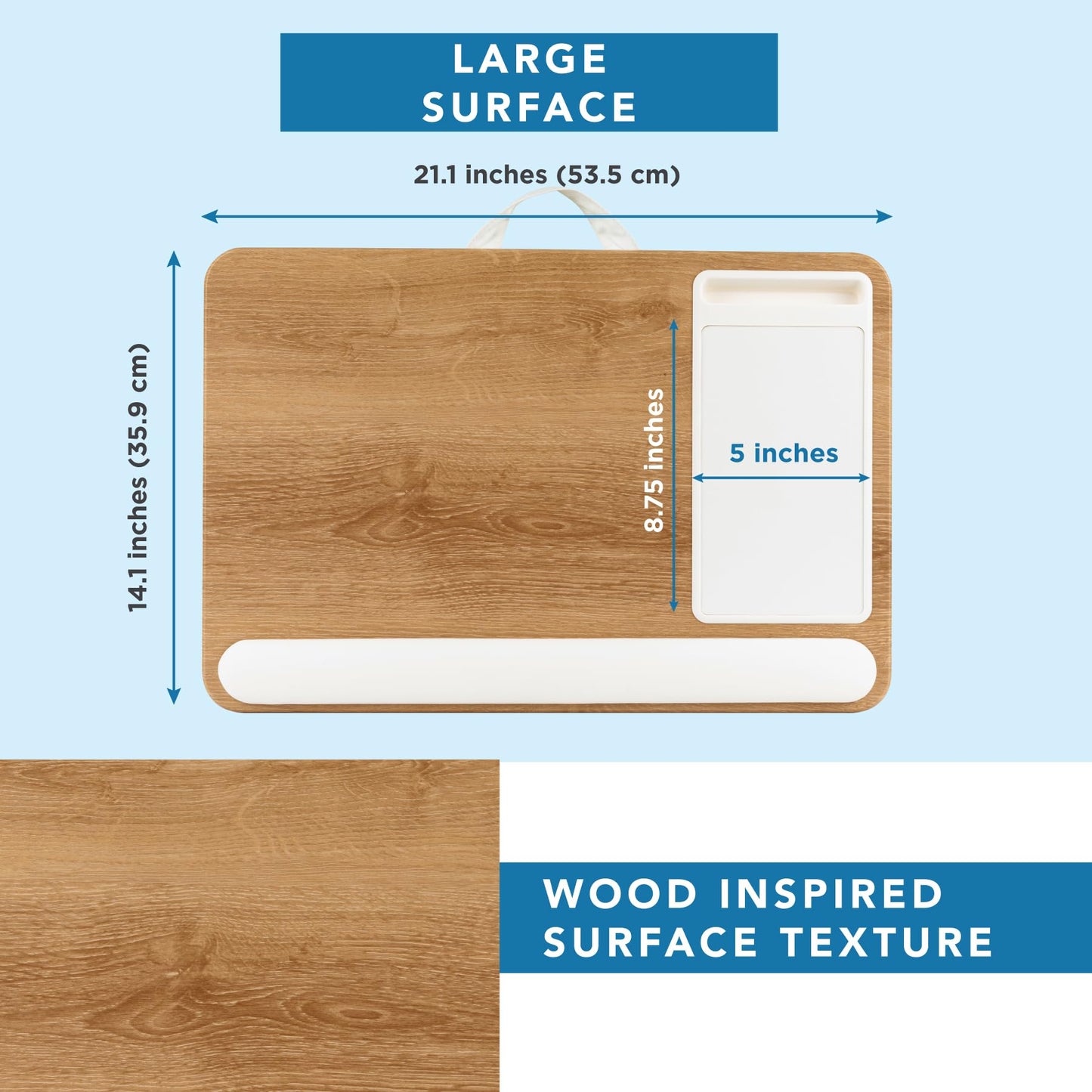 PinkComfort Lap Desk: Device Ledge & Phone Holder