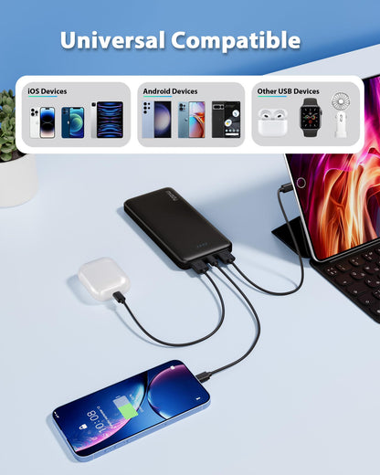 Miady Power Duo: 10K mAh USB-C Charger Pack - Small Enterprise
