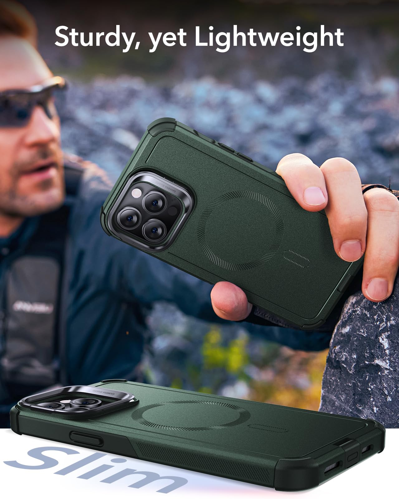 ESR Air Armor: Clear Black Military-Grade iPhone Case