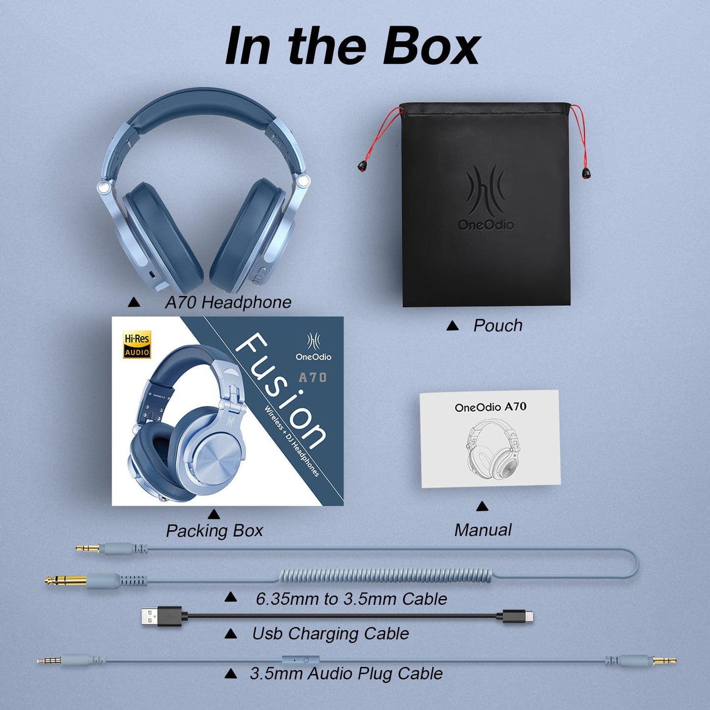 ProSonic A70: 72H Wireless Studio DJ Headphones