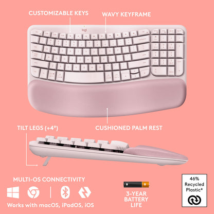 WaveEase Wireless Ergokey by Logitech