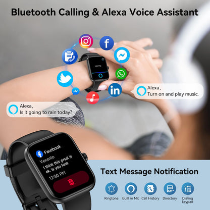 FitSmart Alexa Watch: HD Touchscreen & Health Tracker - Small Enterprise