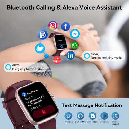 FitSmart Alexa Watch: HD Touchscreen & Health Tracker - Small Enterprise