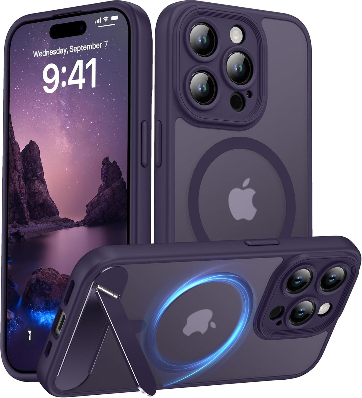 for Google Pixel 11/Pixel 11 Pro Case, Built-in Stand, Black