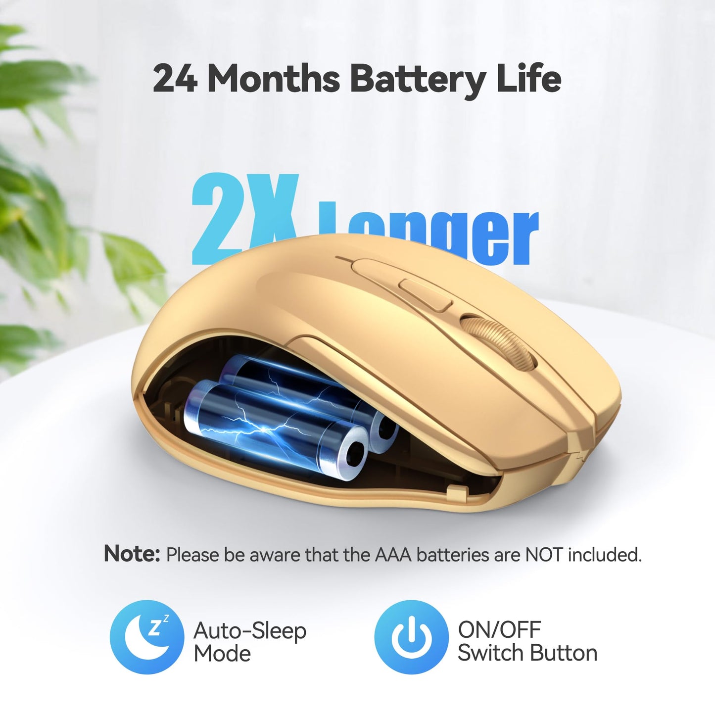 ErgoGlide Wireless: 6-Button, 2600 DPI, 24-Month Power