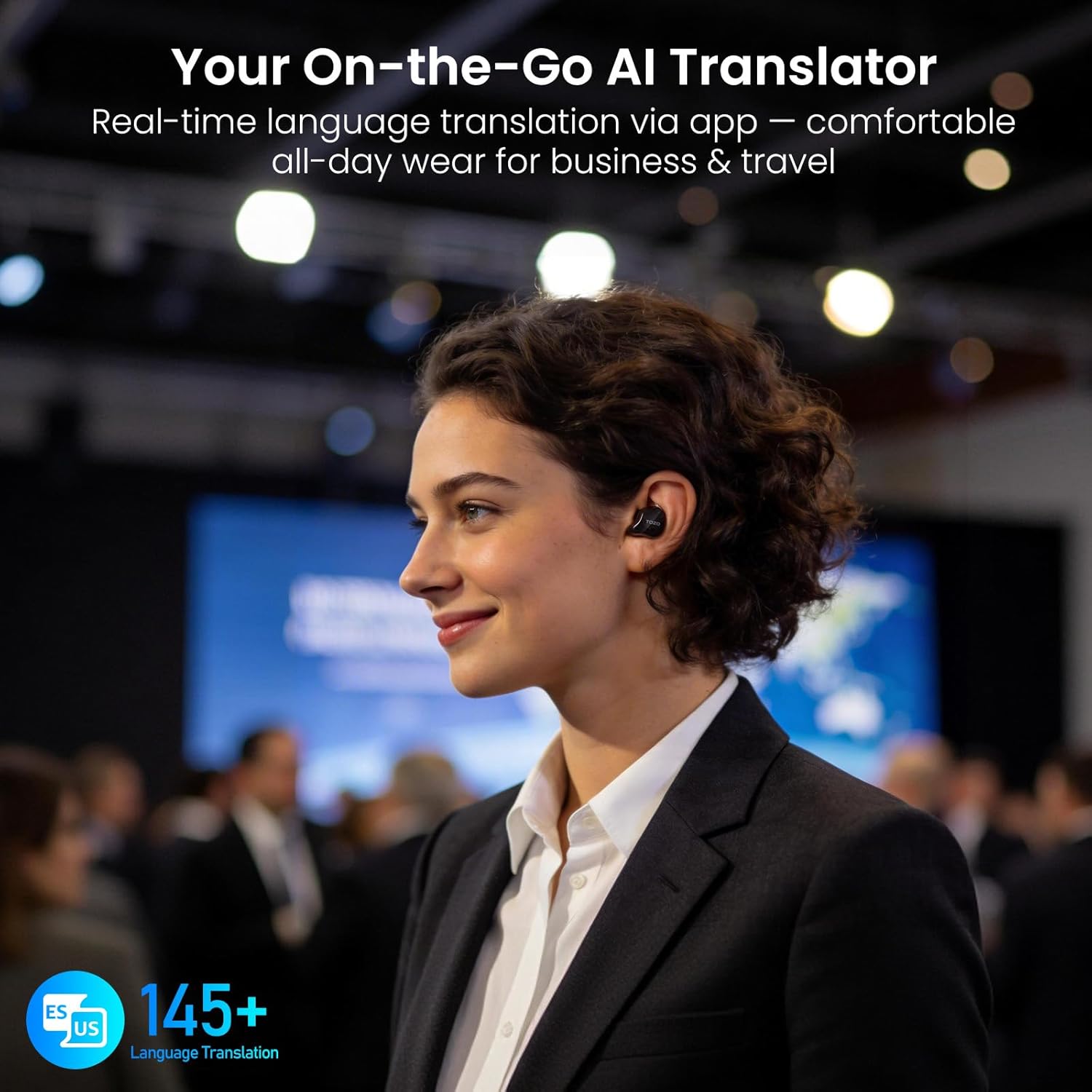TOZO T18 Wireless Earbuds Bluetooth Headphones 5.3, IPX8 Waterproof Ear Buds, 4 Mic Clear Call Long Playtime with LED Digital Display Charging Case, Stereo Bass Sound 32 Customized EQ via APP