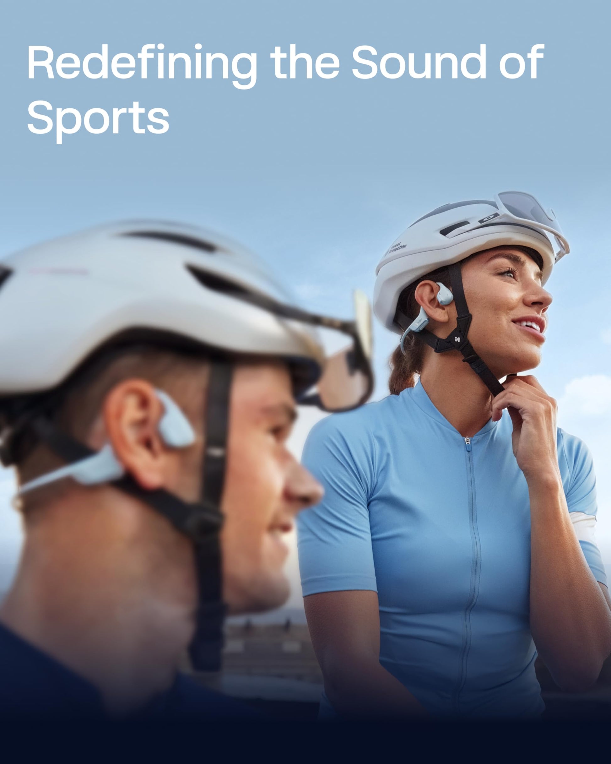 SHOKZ New OpenRun Pro 2- Bone Conduction Headphones, Open-Ear Bluetooth Wireless Sport Earphones for Running, Workouts - Sweat Resistant, Secure Comfortable Fit -Deep Bass, Smart Mic, Reflective Strip