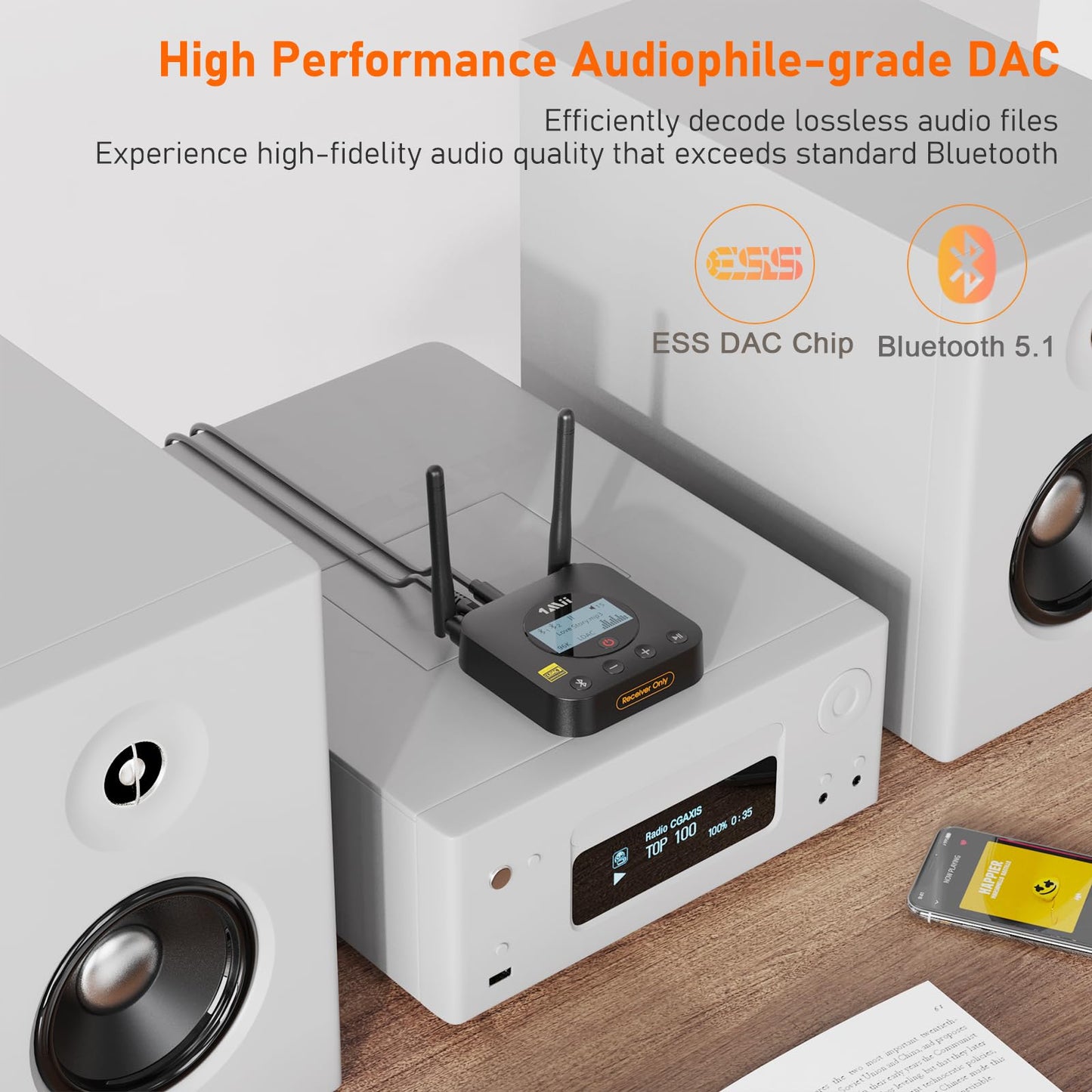 HiFiConnect Pro: LDAC Bluetooth 5.2 Audio Receiver