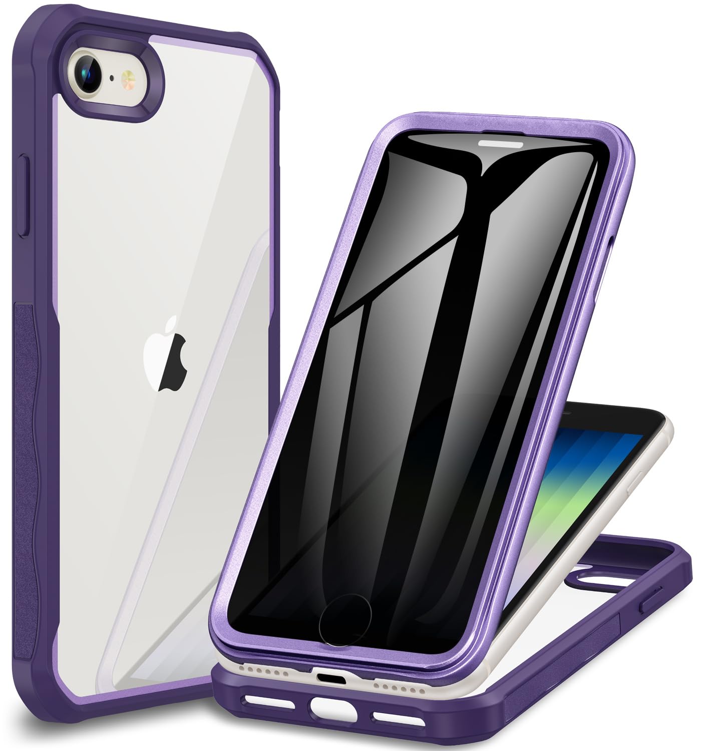 CENHUFO Privacy iPhone 14/13 Case with Glass Protector