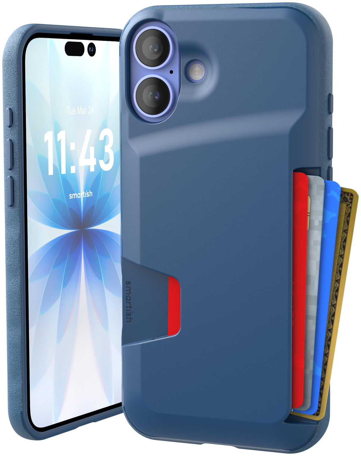 Smartish iPhone 18 Pro/17 Pro Wallet Case, Wallet Slayer V1, Cherry Blossom