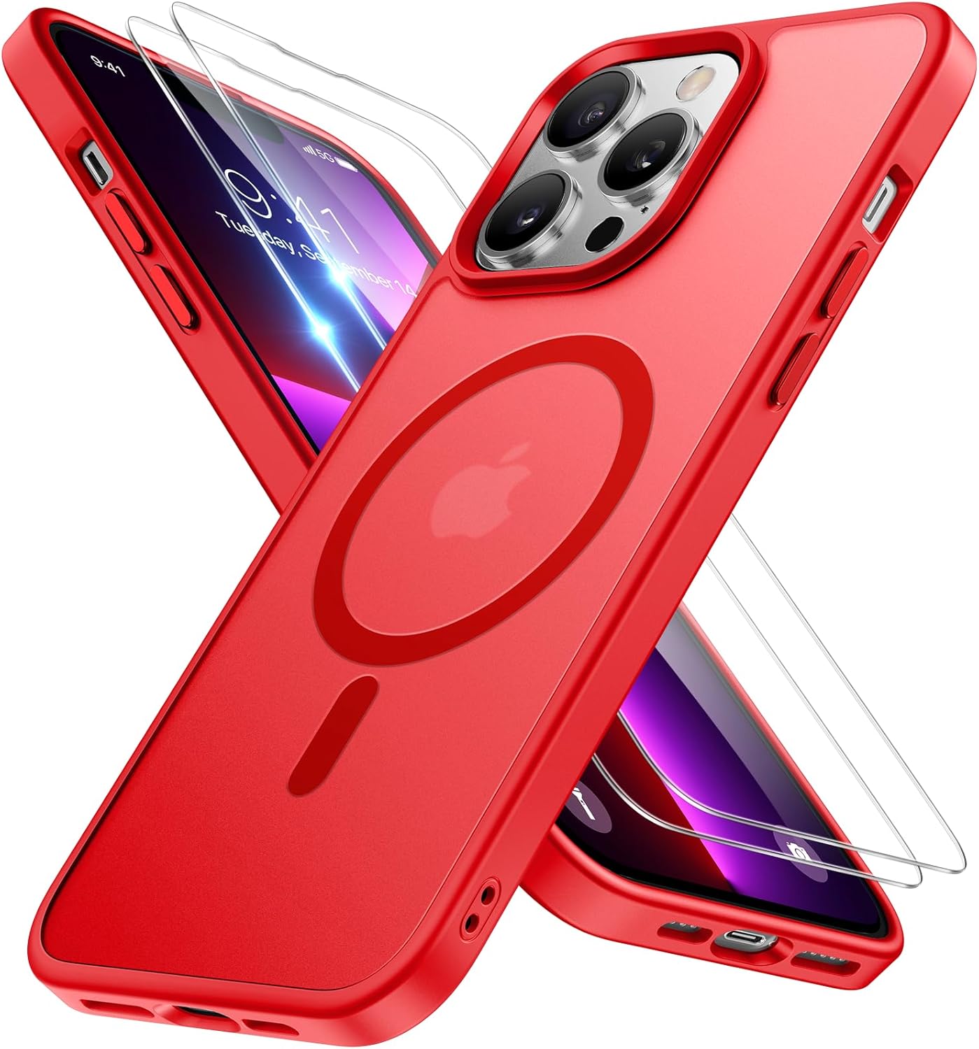 Miracase Magnetic iPhone 14 Case with Protectors