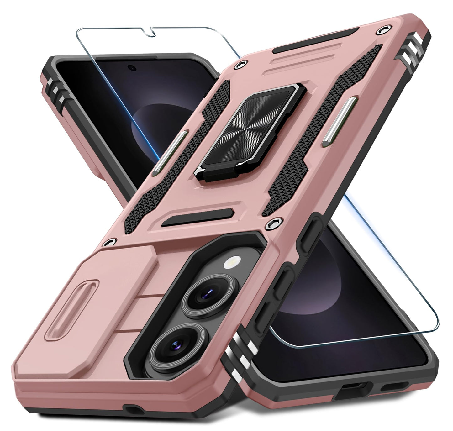 ###DEERLAMN Galaxy A17 Case with Slide Cover-Black