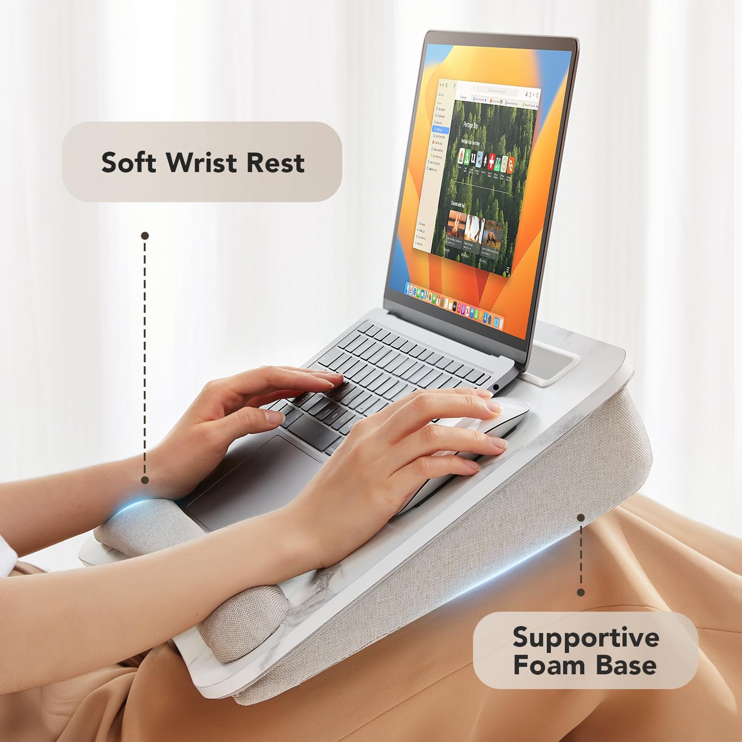 CushyLap Desk: Portable Laptop Stand & Storage