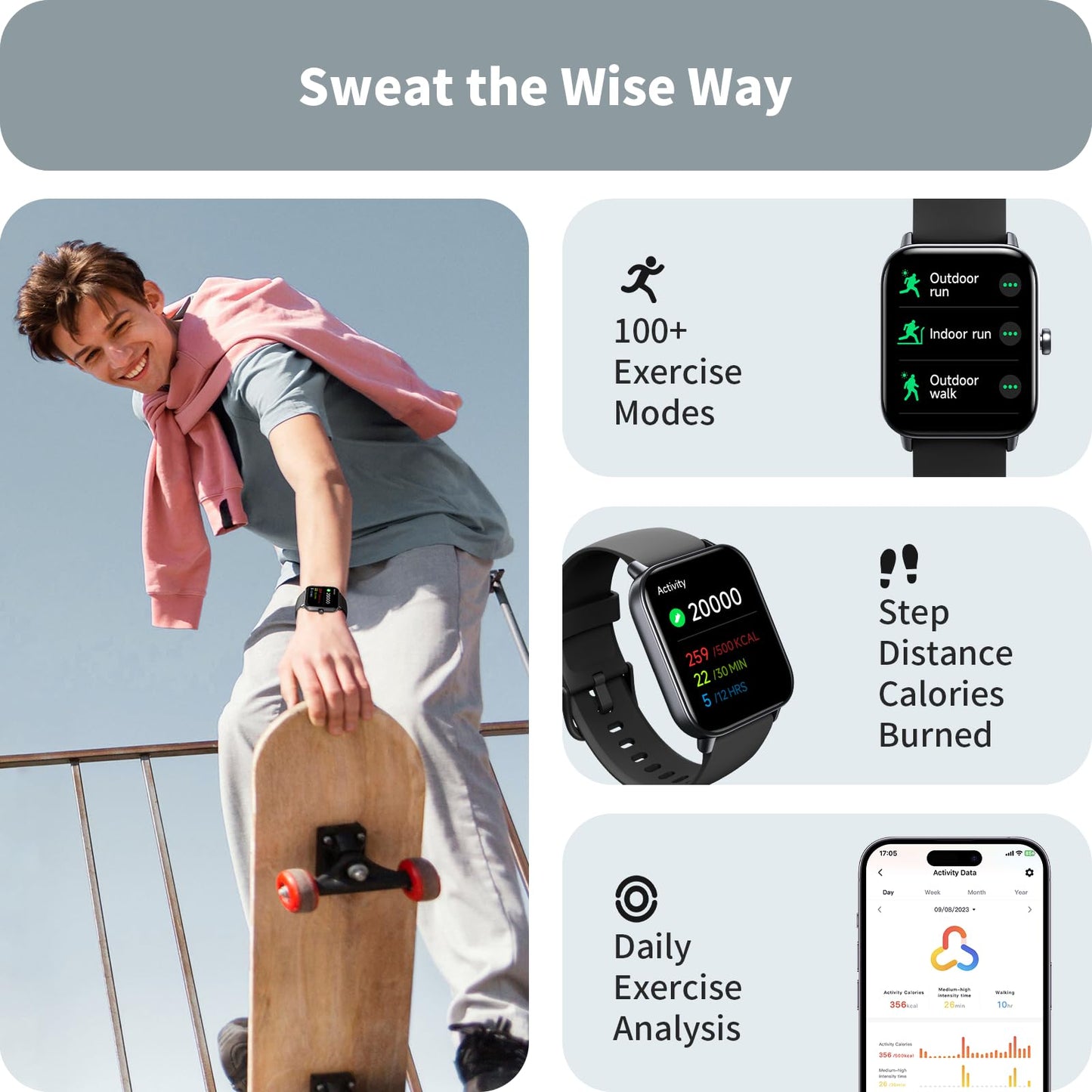 FemmeFit Smartwatch: Alexa, Waterproof, 100+ Sports - Small Enterprise