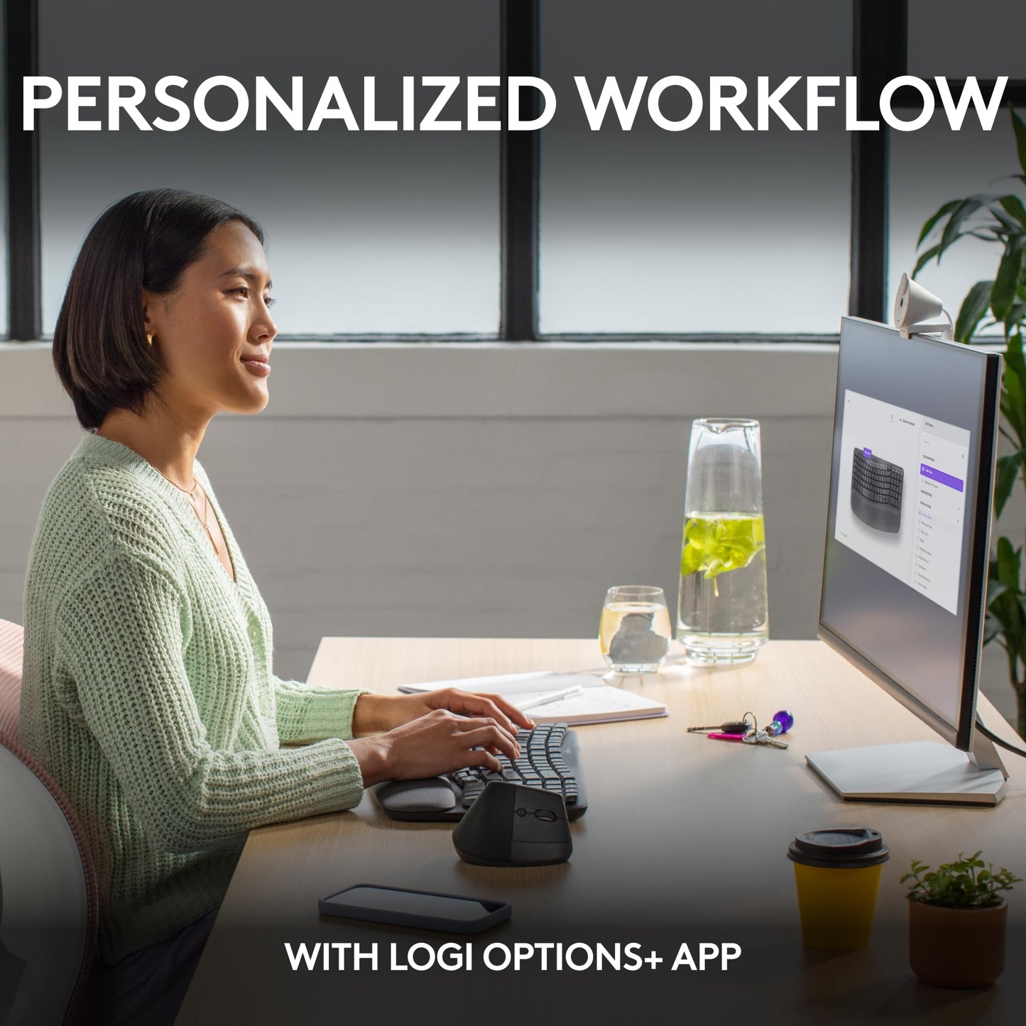 WaveEase Wireless Ergokey by Logitech