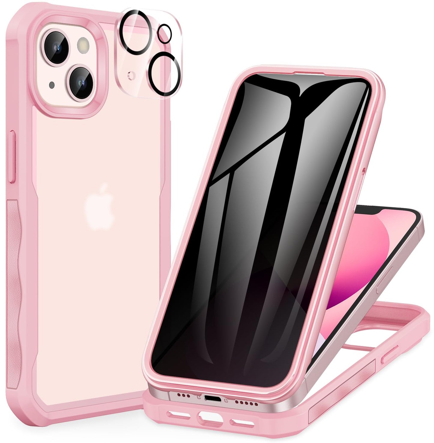 CENHUFO Privacy iPhone 14/13 Case with Glass Protector