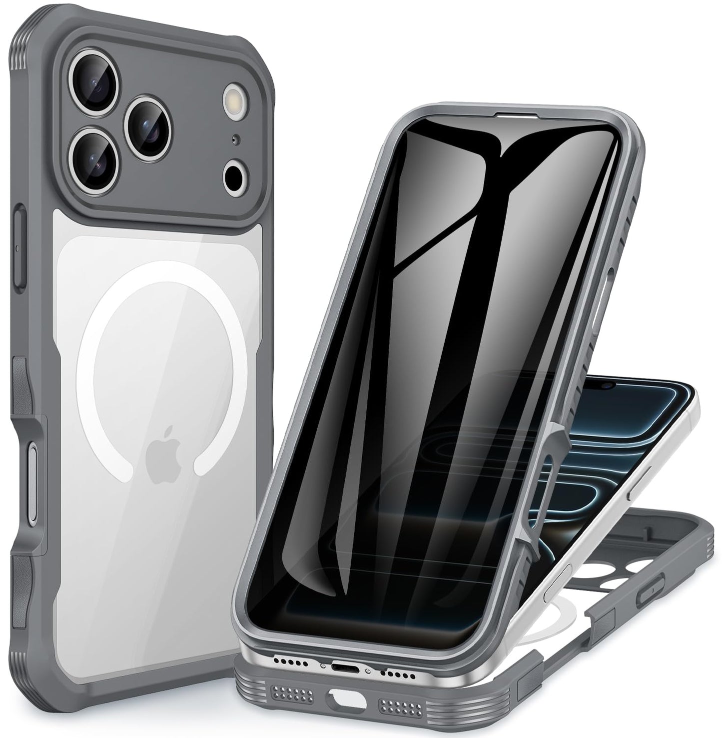 CENHUFO Privacy iPhone 14/13 Case with Glass Protector