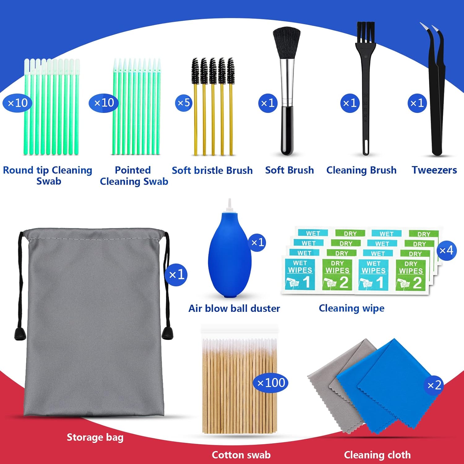 Cell Phone Cleaning Kit, Speaker Cleaner for iPhone, Charging Port Cleaning Tool, Electronic Cleaning kit, Compatible with Airpods Earbuds Camera USB C Lightning Port ipad (20-in-1)
