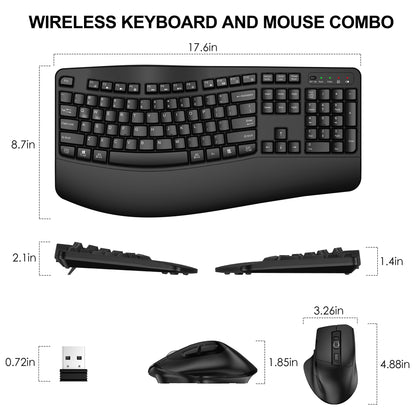 ErgoWave Duo: Wireless Keyboard & Mouse Set