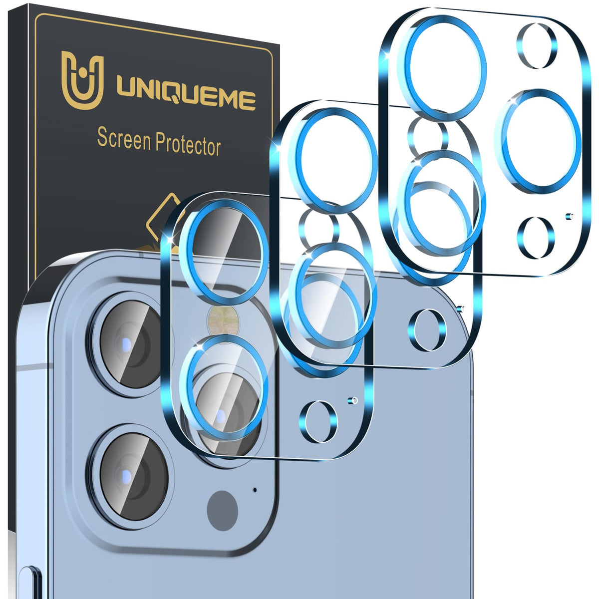 UniqueMe for 3 Pack iPhone 16 Pro/iPhone 16 Pro Max Camera Lens Protector