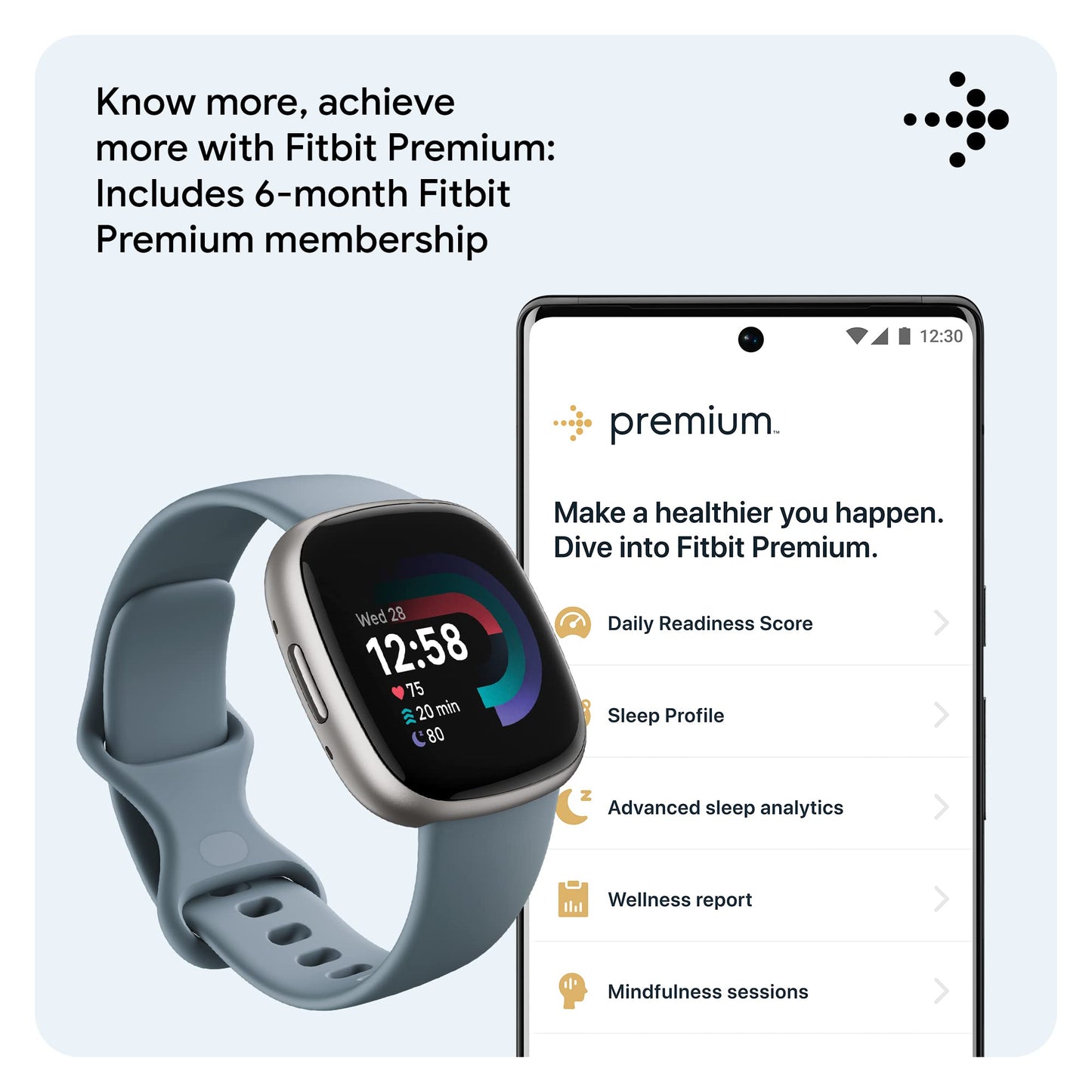Fitbit Versa 4 Smartwatch - Health & Fitness Companion - Small Enterprise