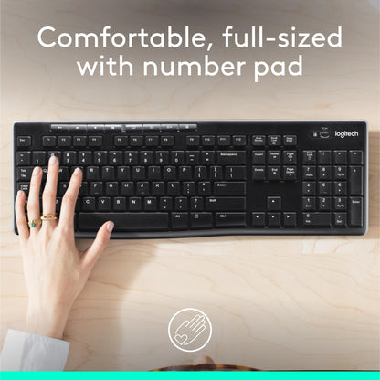 Logitech MK270 Wireless Keyboard-Mouse Duo - Black