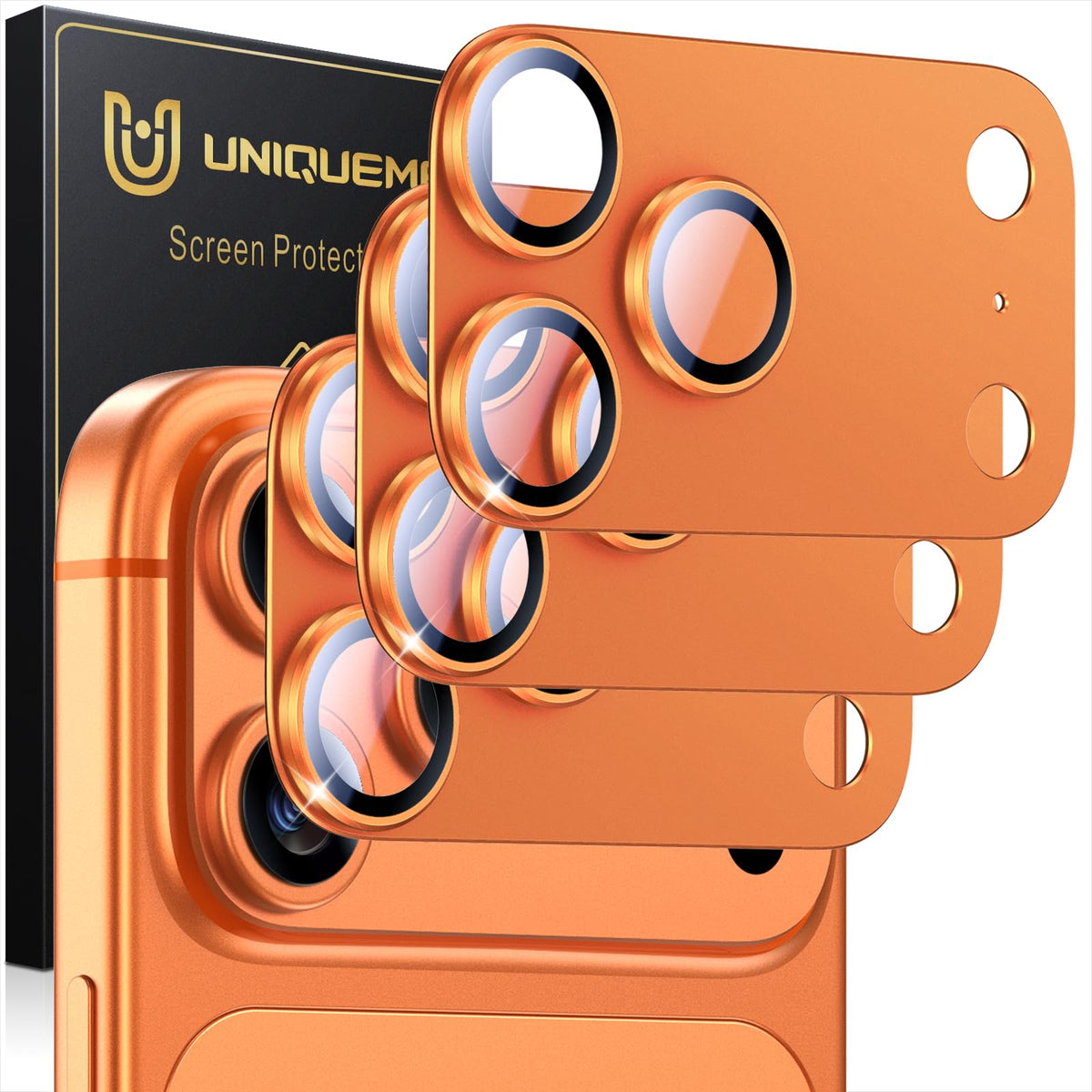UniqueMe for 3 Pack iPhone 16 Pro/iPhone 16 Pro Max Camera Lens Protector