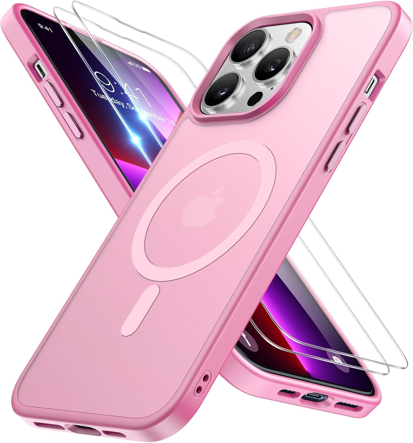 Miracase Magnetic iPhone 14 Case with Protectors