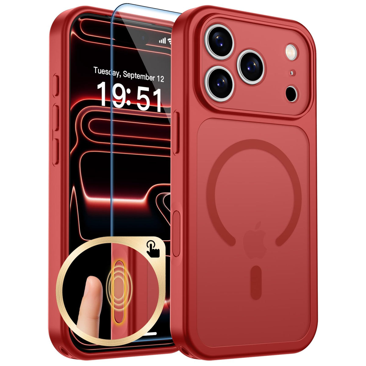 zapica Magnetic for iPhone 17 Pro Max Case, Gray